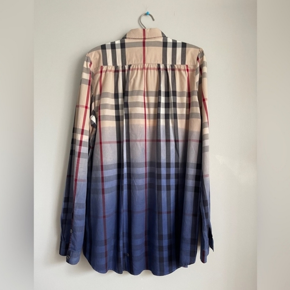Burberry Ombré Womens Long Sleeves Dress Shirt/Tunic - Picture 2 of 3